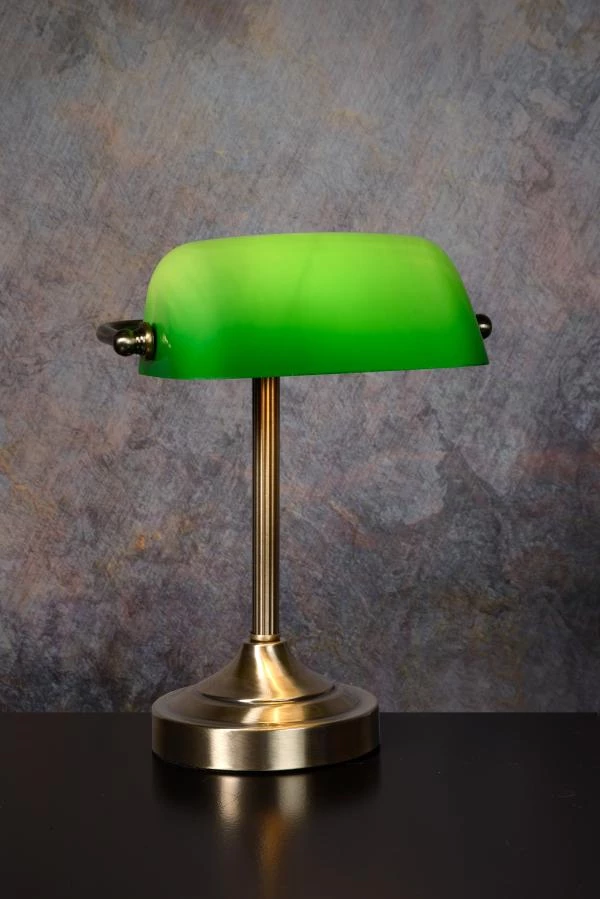 Lucide BANKER - Schreibtischlampe - 1xE14 - Bronzefarbe - Atmosphäre 1